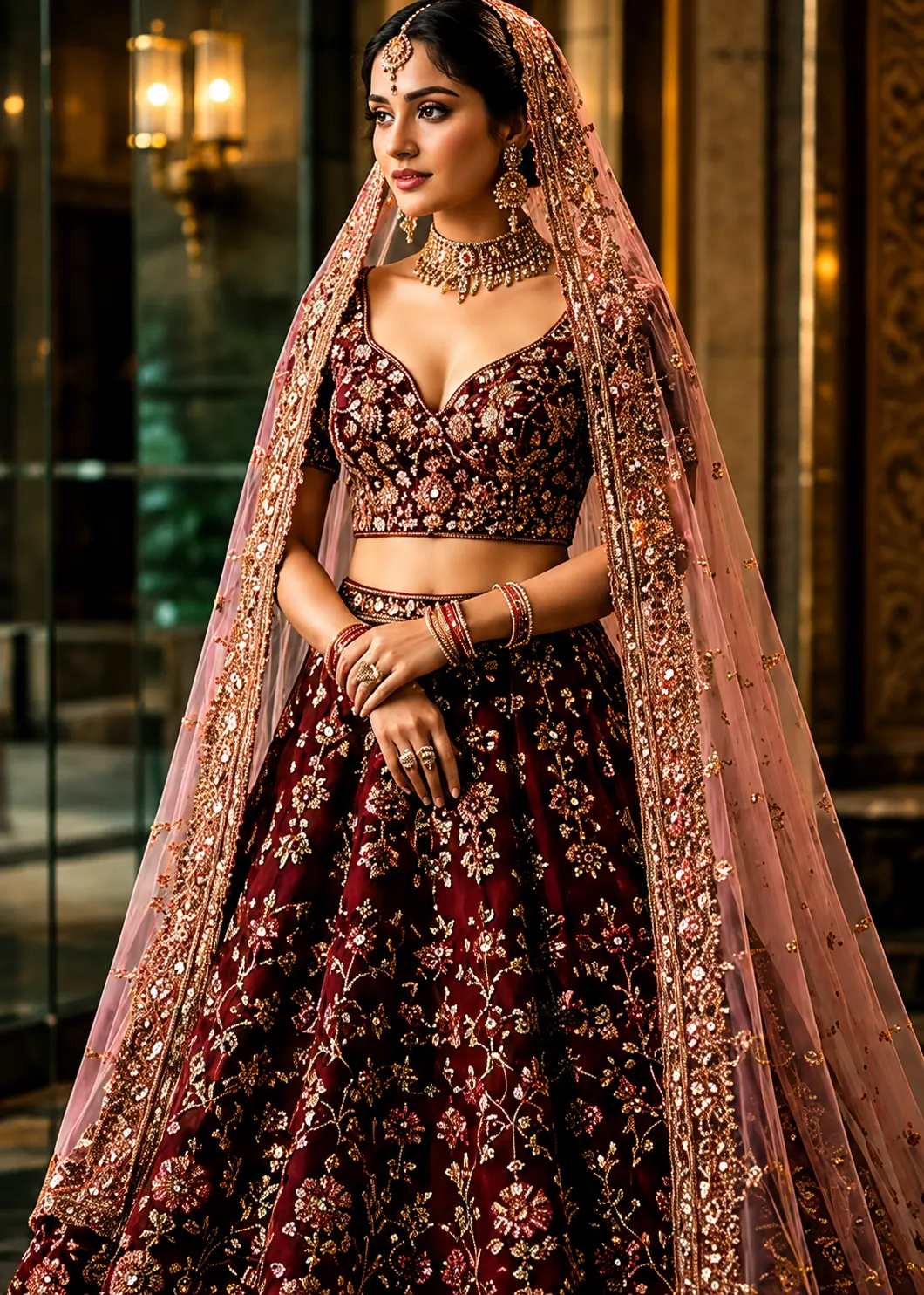 Women's Silk Lehenga Choli With Dupatta Semi Stitched