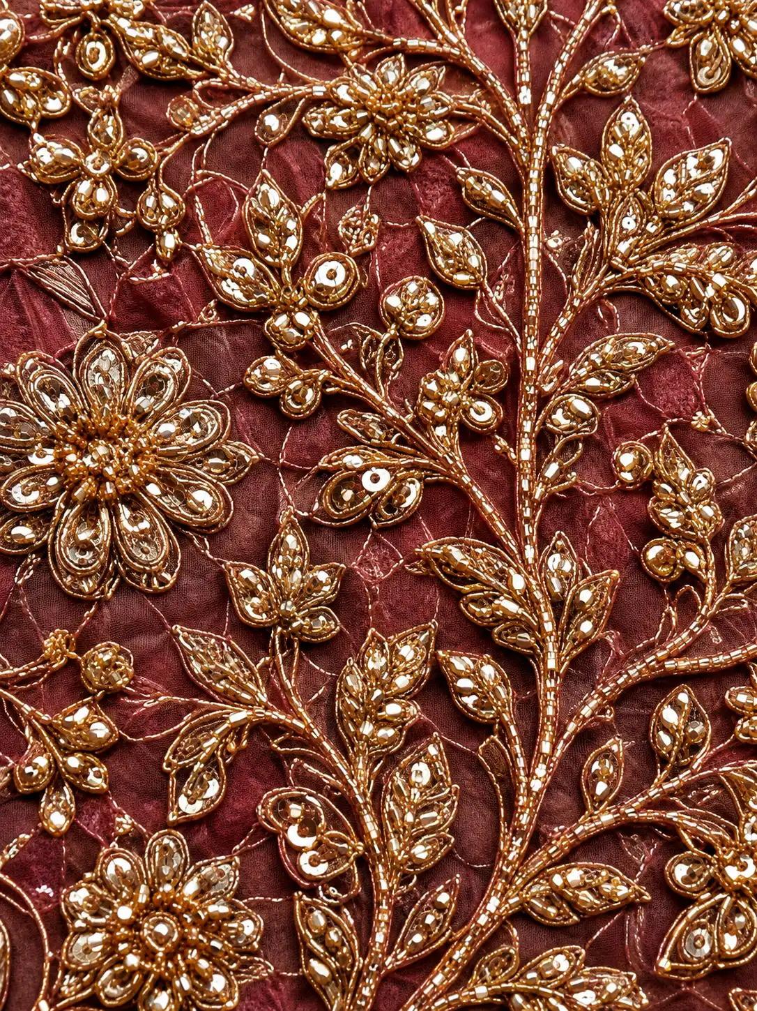 Onion Pink Zariwork Net Readymade Lehenga