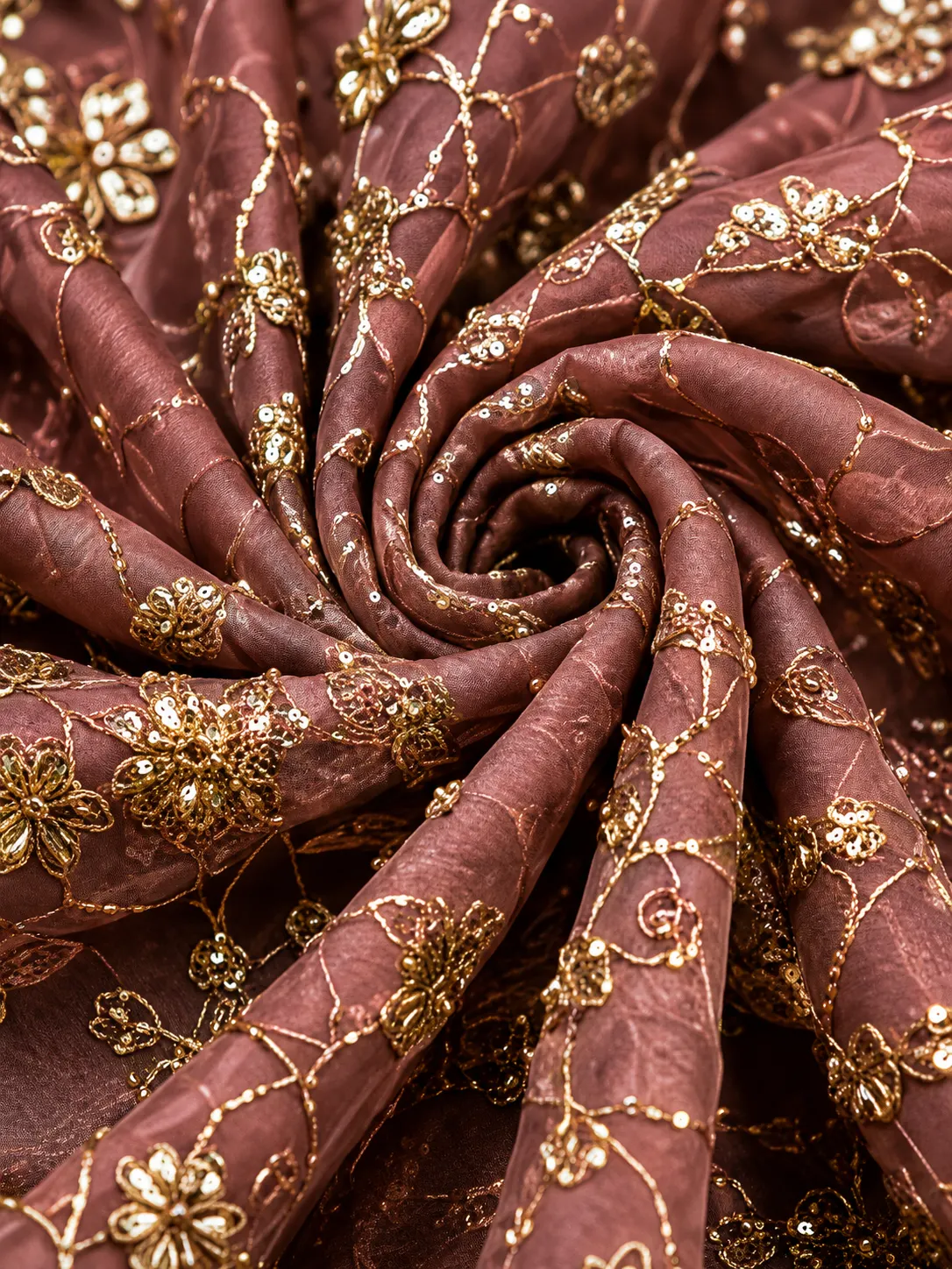 Onion Pink Zariwork Net Readymade Lehenga