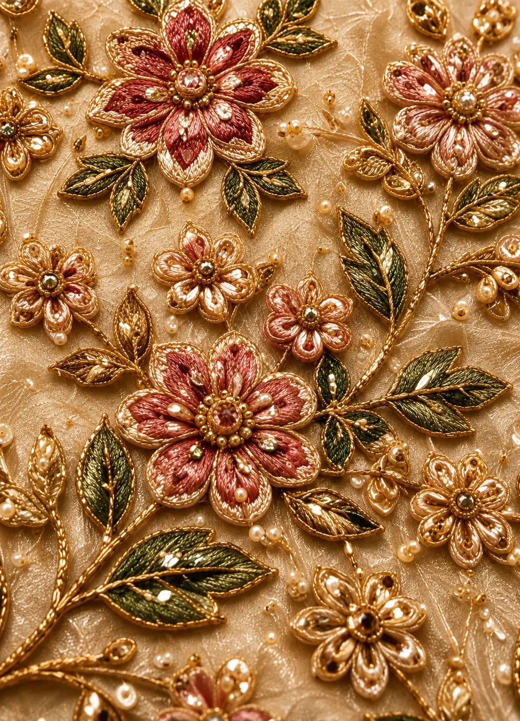 Cannoli Cream Resham Embroidered Silk Exclusive Bridal Lehenga