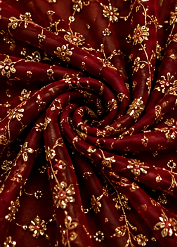 Zari Embroidered Bridal Lehenga with Signature Elephant Border