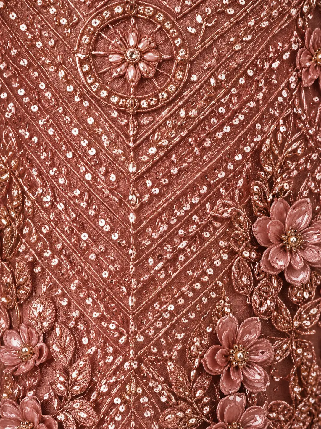 Dusty Rose Pink Heavily Embroidered Mermaid Lehenga