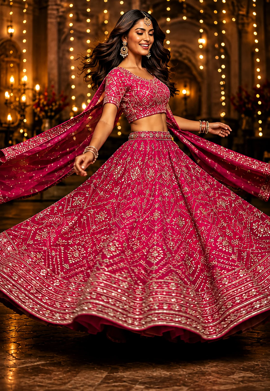 Designer party wear sequence embroidery work lehenga choli