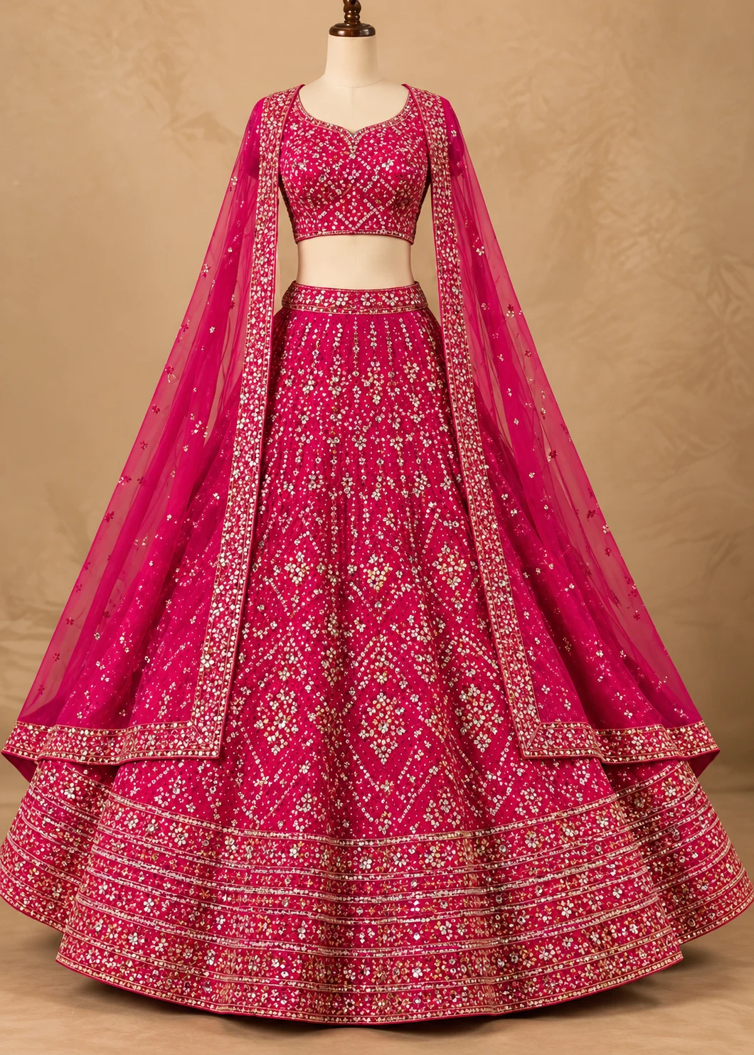 Designer party wear sequence embroidery work lehenga choli