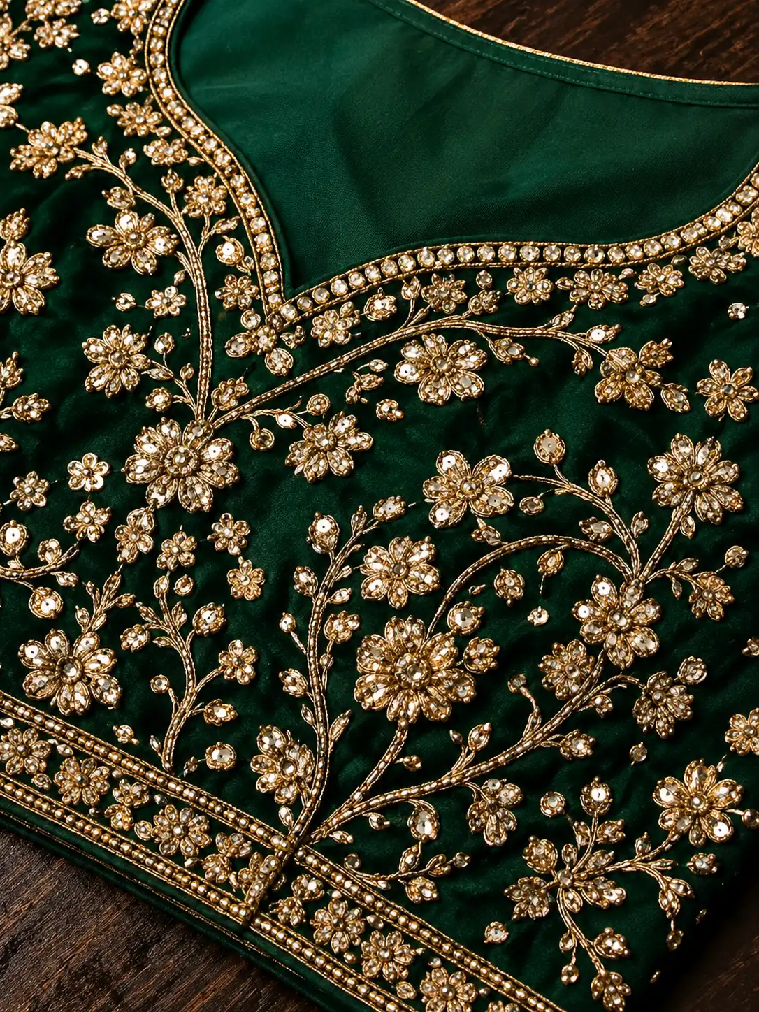 White And Green Colored Chinon Fabric Lehenga Choli