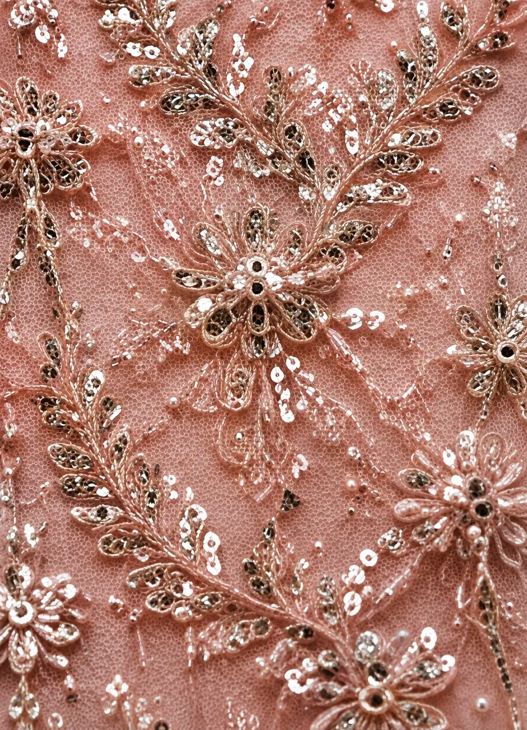 Baby Pink colored georgette lehenga choli