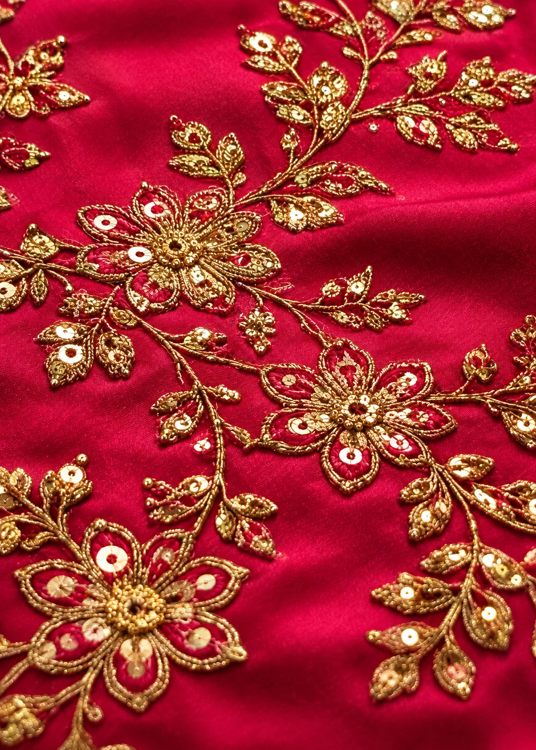 Gajari malai satin wedding Lehenga choli