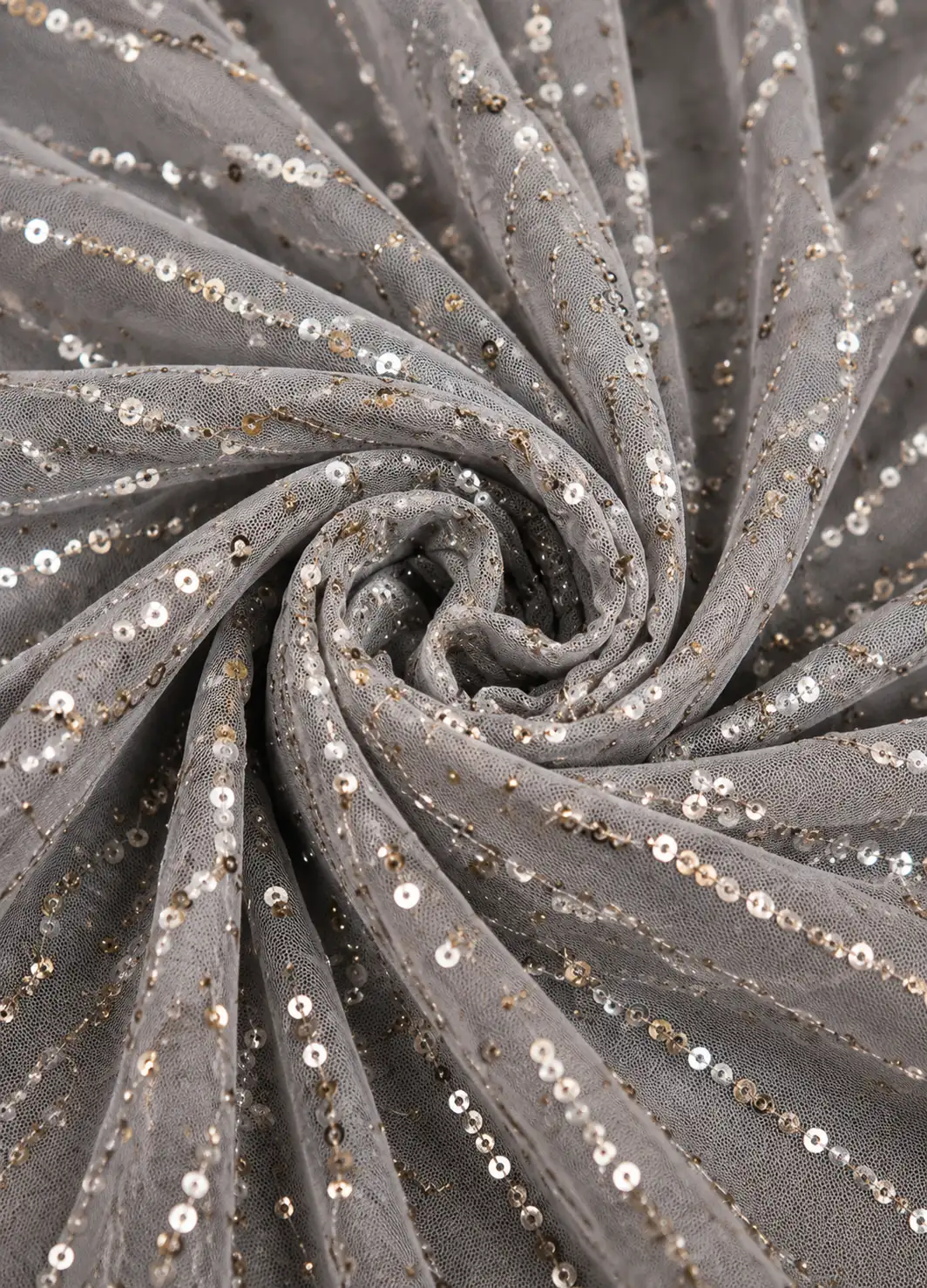 Grey colored georgette lehenga choli