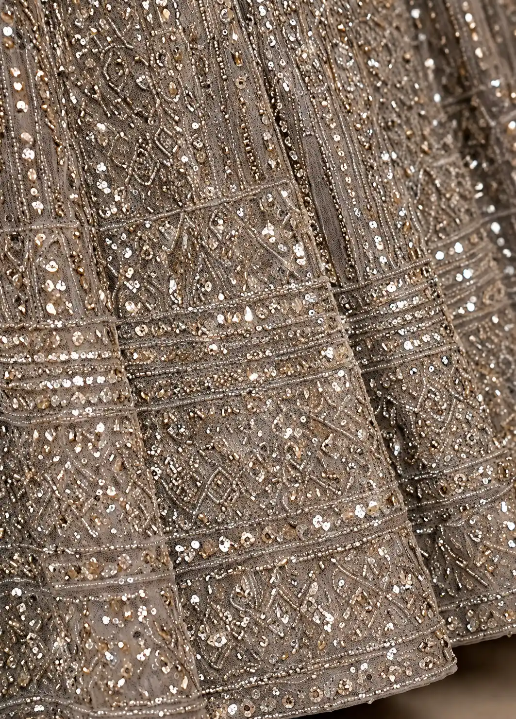 Grey colored georgette lehenga choli