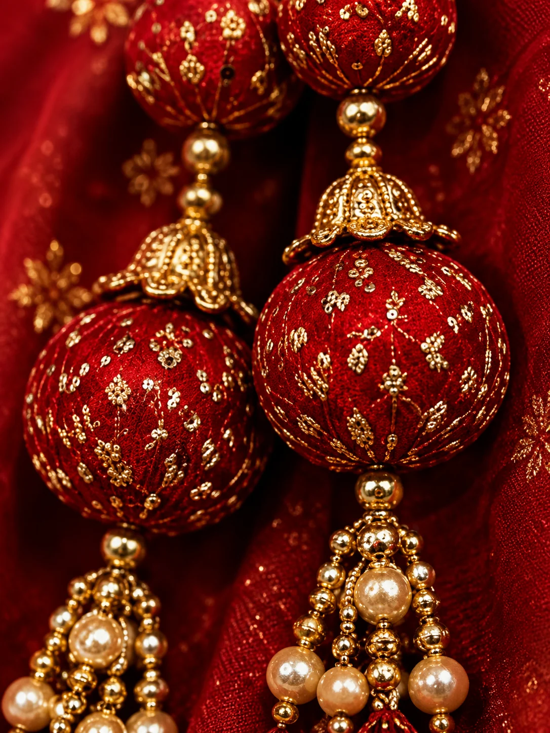 Woman's Red Bridal Lehenga Choli