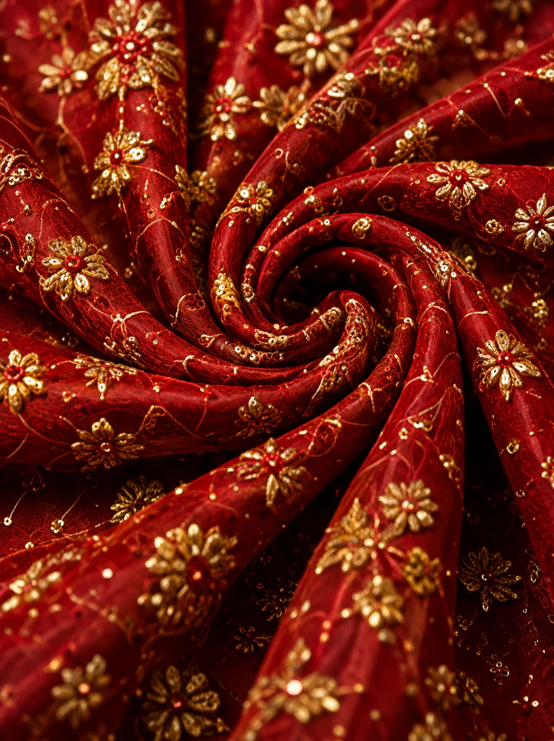 Woman's Red Bridal Lehenga Choli