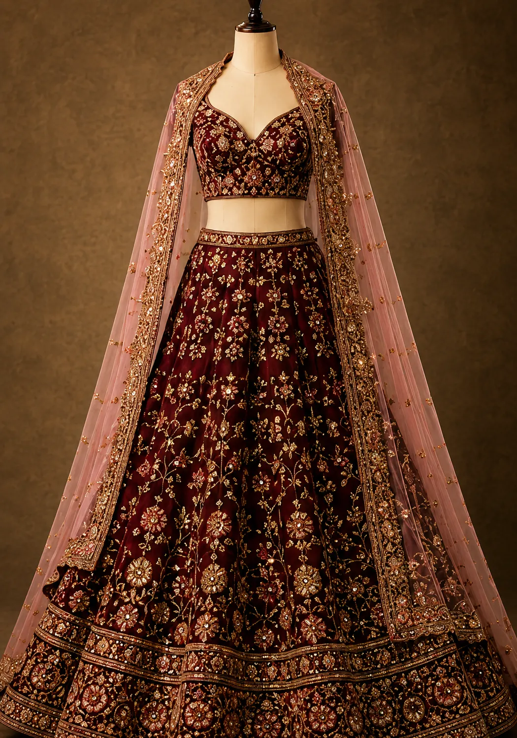 Women's Silk Lehenga Choli With Dupatta Semi Stitched
