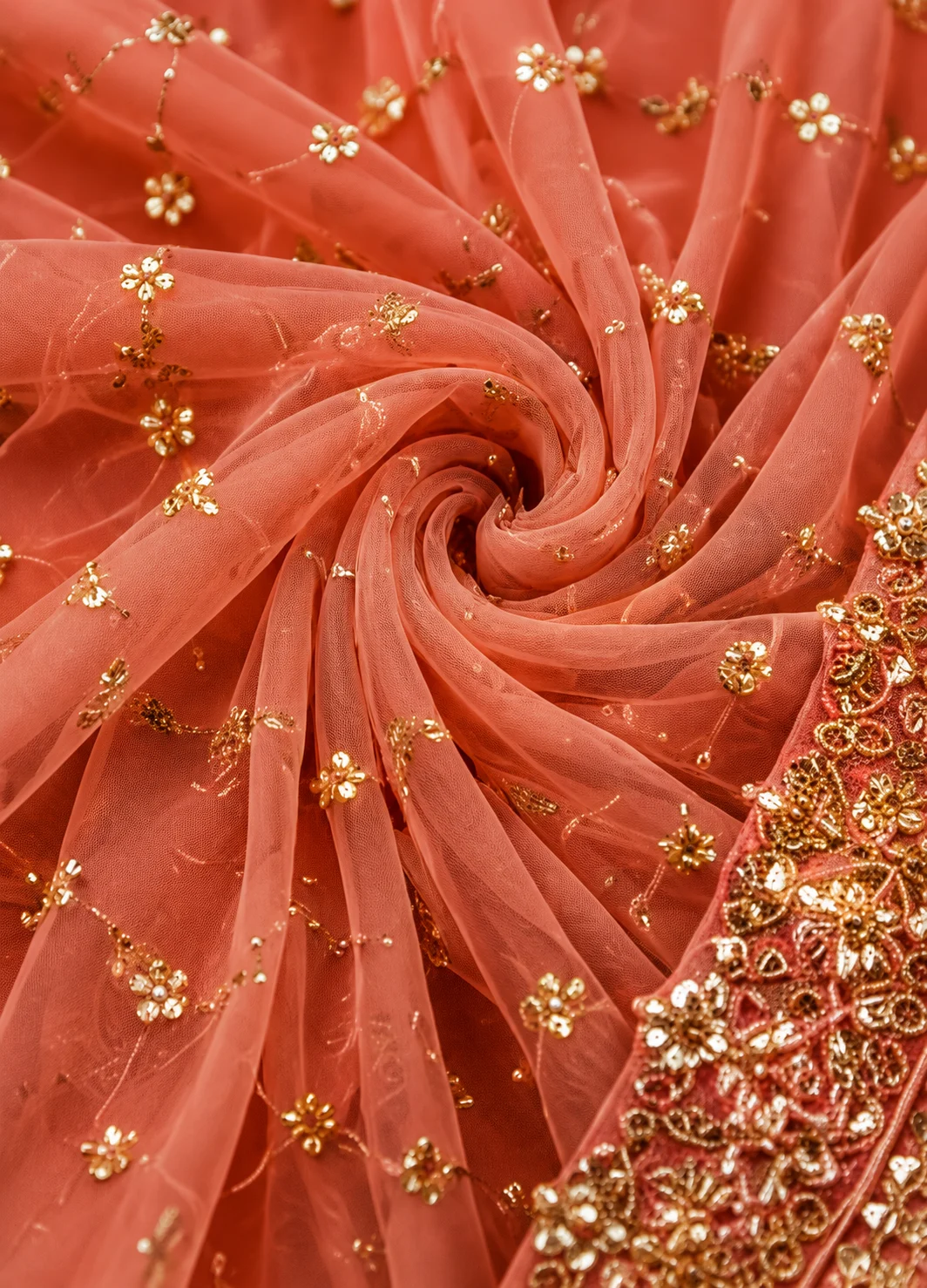 Pink Georgette Embroidered Lehenga Set Lehnga