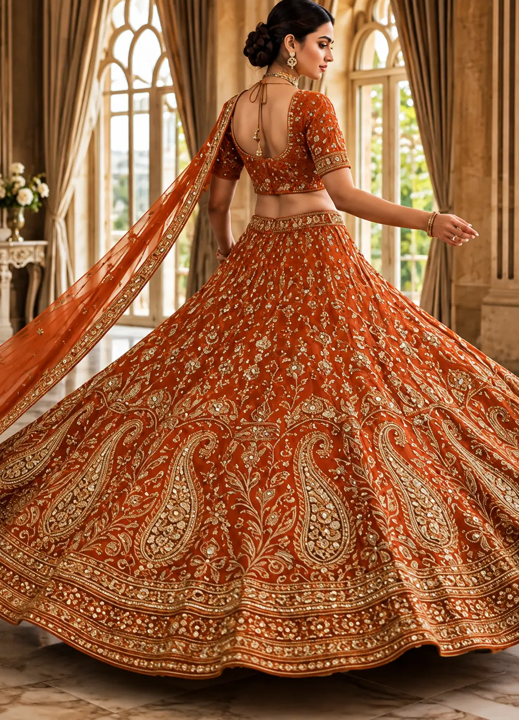 Georgette Semi-Stitched Lehenga Choli for Women & Girls