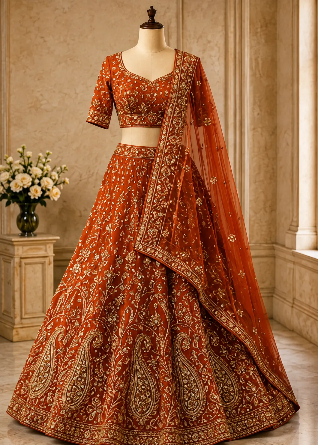 Georgette Semi-Stitched Lehenga Choli for Women & Girls