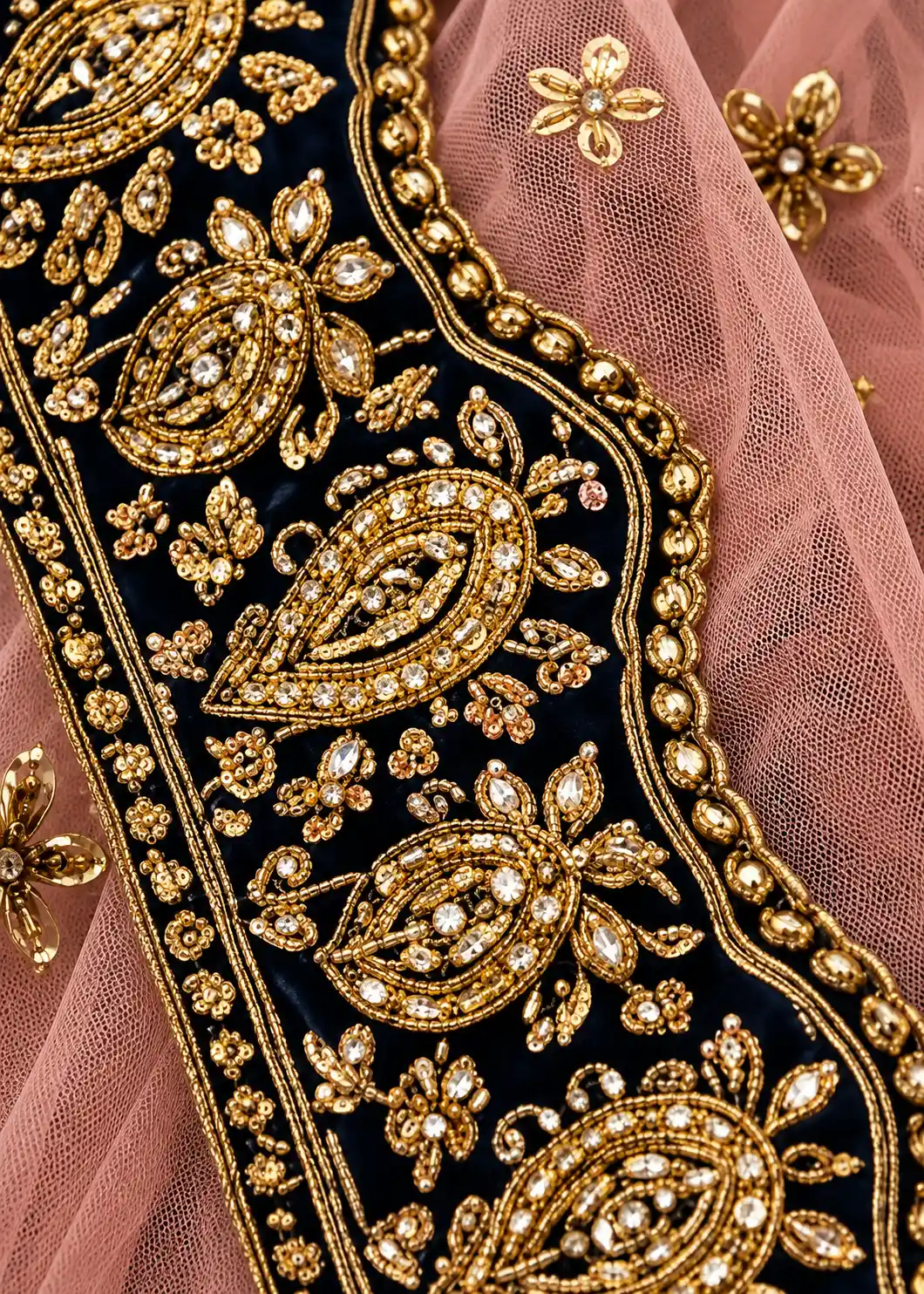Embroidered Semi Stitched Lehenga Choli (Blue)