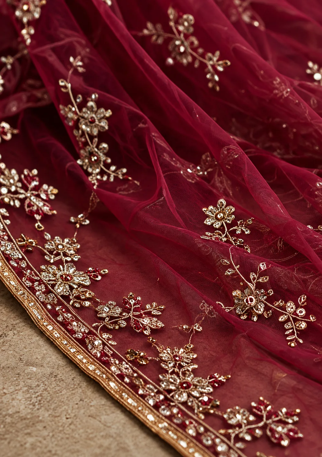 Embellished Semi Stitched Lehenga Choli (Pink)
